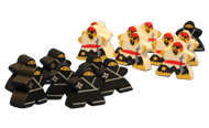 Pirates vs. Ninjas 16-piece MegaMeeple Set (8 of each)