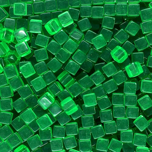 Green (Translucent) Acrylic Cubes (8mm)
