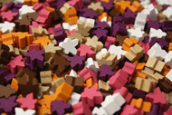 Assorted Mixed Mini Meeples (12mm) - New Colors (Purple, Orange, Brown, Pink, White and Unpainted)