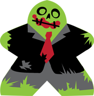 Zombie Meeple Sticker (3")