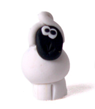 Polymer Clay Black Sheep Pieces (5 pack)