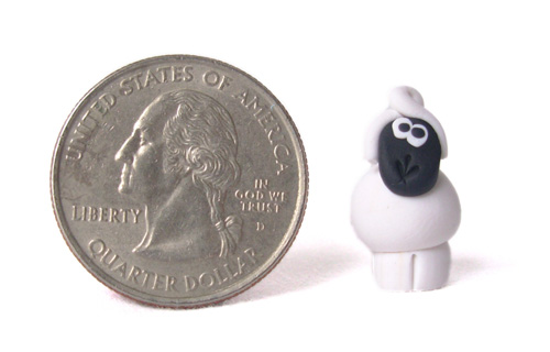 Polymer Clay Black Sheep Pieces (5 pack)
