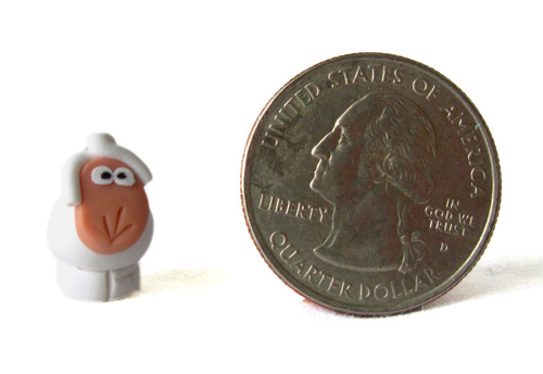 Polymer Clay White Sheep Pieces (5 pack)