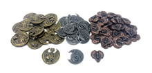 Set of Metal Coins for Dragon's Interest (60 pcs) - (Tasty Minstrel Games) - LAST FEW SETS!