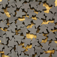 Bulk Black Misfit Mini Meeples (12mm) - Bag of 250!
