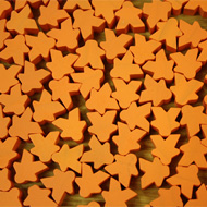 Bulk Orange Misfit Mini Meeples (12mm) - Bag of 250!