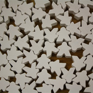 Bulk White Misfit Mini Meeples (12mm) - Bag of 250!