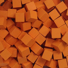 Orange Wooden Cubes (8mm)