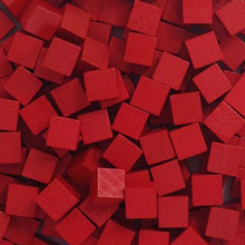 Red Wooden Cubes (8mm)