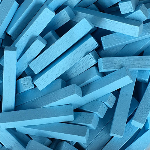 Sky Blue Wooden Sticks (25mm long) (Discontinued Color)