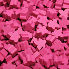 Pink Wooden Mini Meeples (12mm)