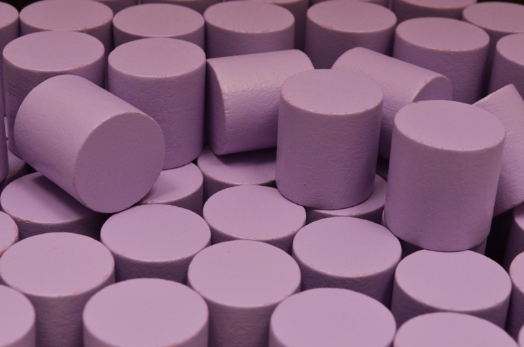 Lavender Wooden Cylinders (15mm)