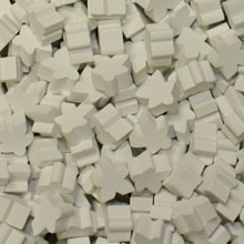 White Wooden Meeples (16mm)