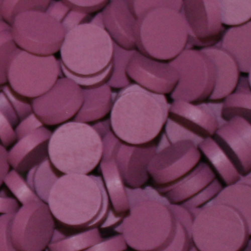 Purple Wooden Discs (15mm x 4mm)