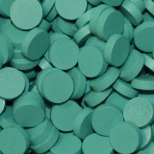 Turquoise Wooden Discs (15mm x 4mm)