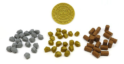 3D Printed Resource Upgrade Kit for Tzolk'in (61 pieces)
