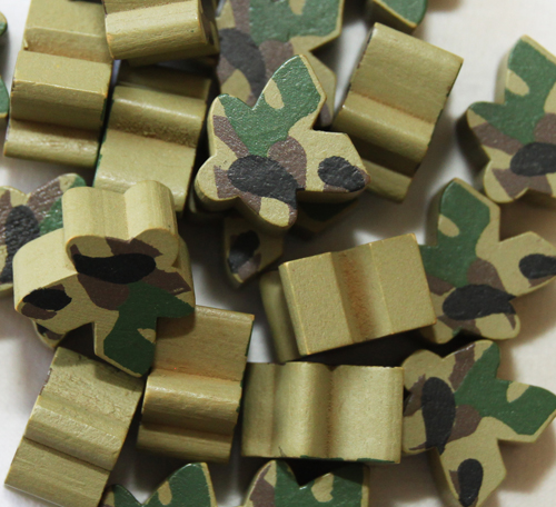 Forest/Green Camo Meeples (16mm)