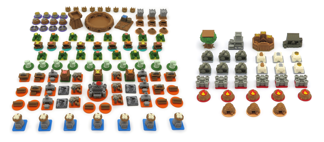 Complete 3D Printed Upgrade Kit for Root and Expansions (138 pieces) - expected to ship in mid-to-late May 2022