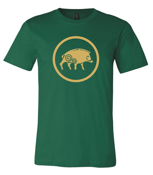 Scythe: Clan Albion (Green T-Shirt with Gold Logo)