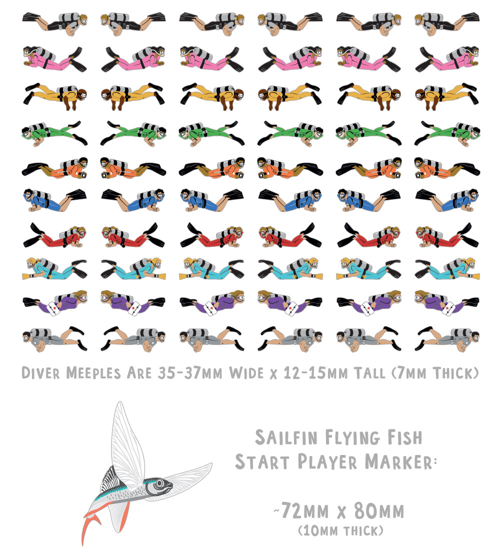 Complete Meeple Source Upgrade for Finspan (61 pcs)