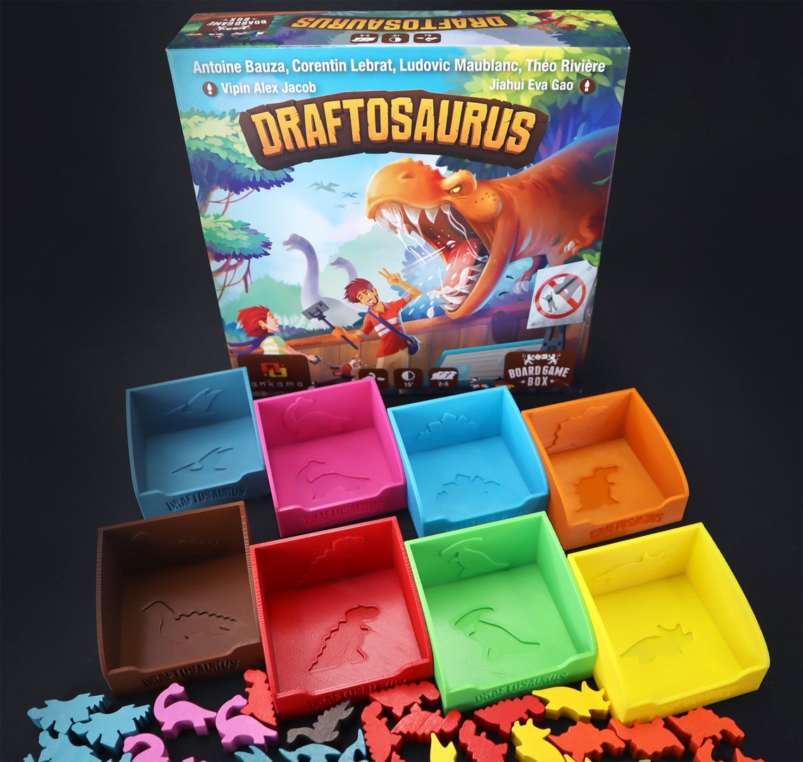 3D Printed Containers for Draftosaurus (8 pcs)