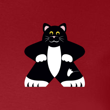 Full-Color Meeple T-Shirt (Animal Series) - Cat