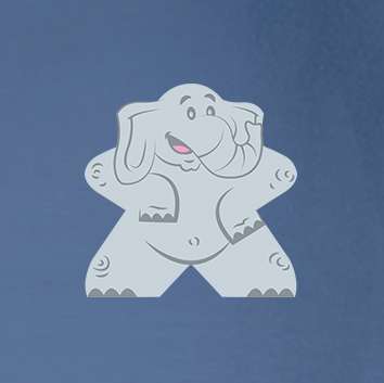 Full-Color Meeple Hoodie (Animal Series) - Elephant