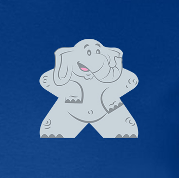 Full-Color Meeple T-Shirt (Animal Series) - Elephant