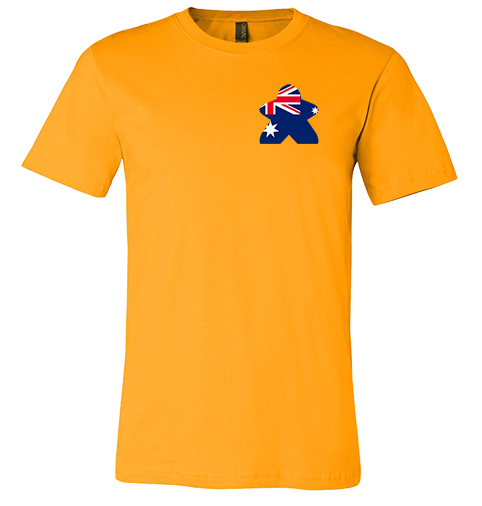Full-Color Meeple T-Shirt (Flag Series) - Australia