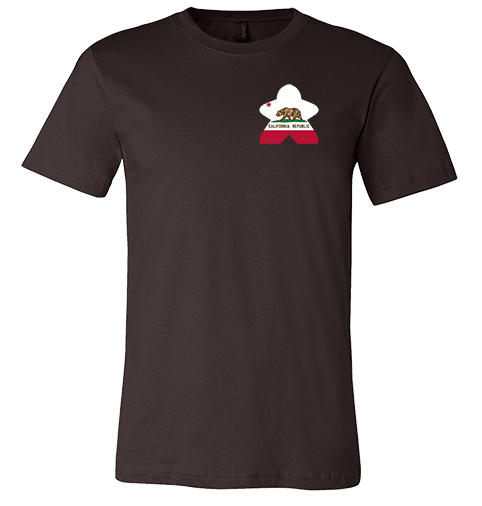 Full-Color Meeple T-Shirt (Flag Series) - California