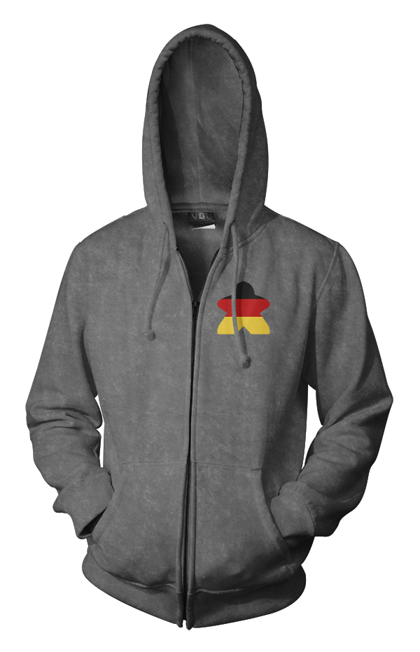 Full-Color Meeple Zippered Hoodie (Flag Series) - Germany