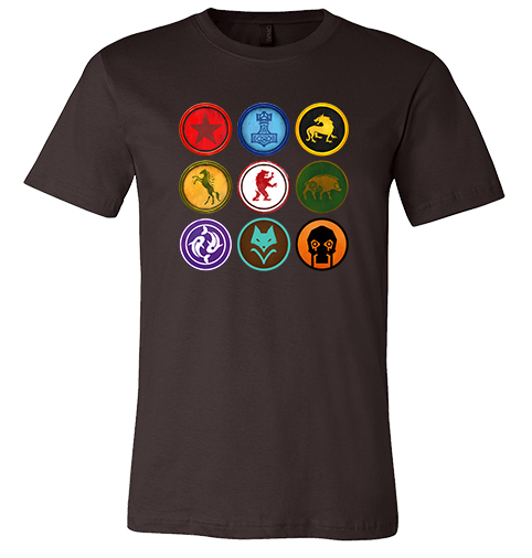 Full-Color T-Shirt (Scythe Factions) - All 9 Faction Logos Together