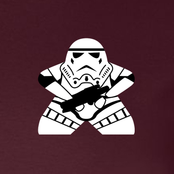 Full-Color Meeple T-Shirt (Heroes & Villains Series) – Space Trooper