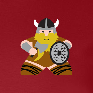 Full-Color Meeple T-Shirt (Character Series) - Viking