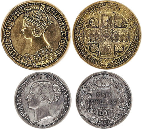Nanty Narking: Victorian Metal Coins (50 pcs) - (Phalanx Games)