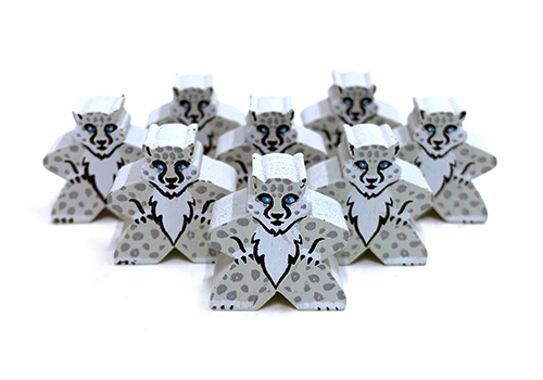 Snow Leopard - Individual Character Meeple (FACTORY SECONDS)