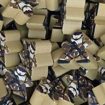 Tan Camo Soldier - Individual Character Meeple