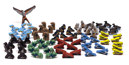 81-piece set of Deluxe North American Wingspan Birds (8 of each of the 10 types, plus 1 large first player bird token)