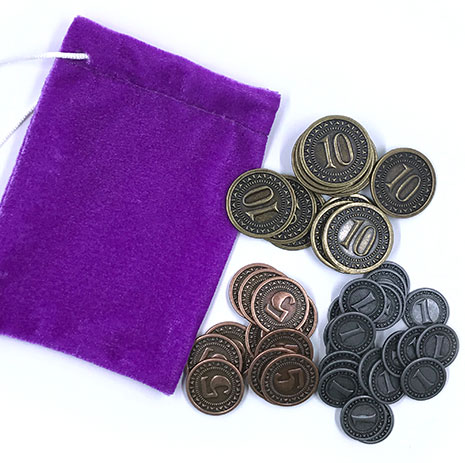 Set of Metal Coins for Orleans (51 pcs) - (Tasty Minstrel Games)