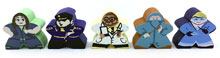 5-Piece Character Meeple Set (Compatible with Pandemic State of Emergency)
