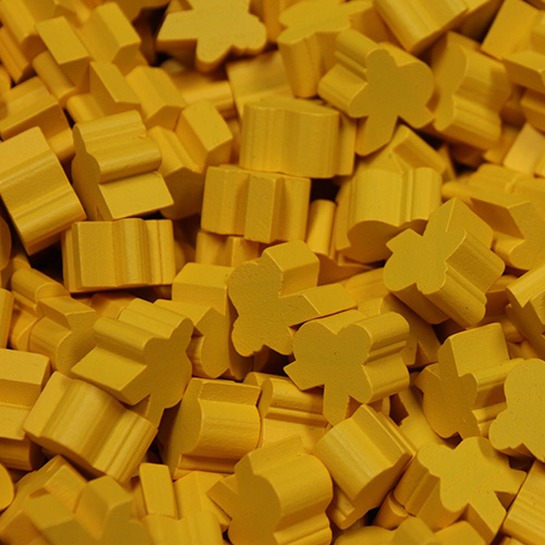 Yellow Saxon Meeples (16mm) - These are NOT the regular meeple shape!