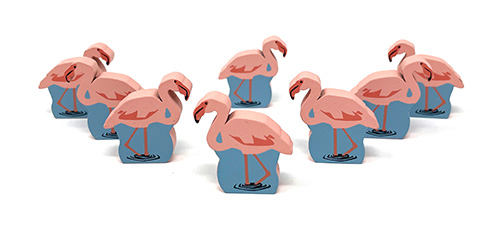 Greater Flamingo Meeples (8-pc set) - Released on November 22, 2022!