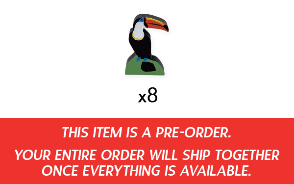 PRE-ORDER: Toco Toucan Meeples (8-pc set) - expected to ship in September 2022