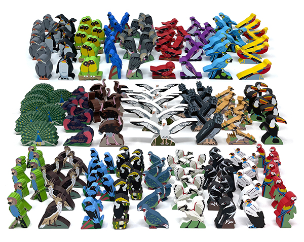 200-piece set of Wingspan Birds (8 of each of the 25 types from our 2022 Global series)
