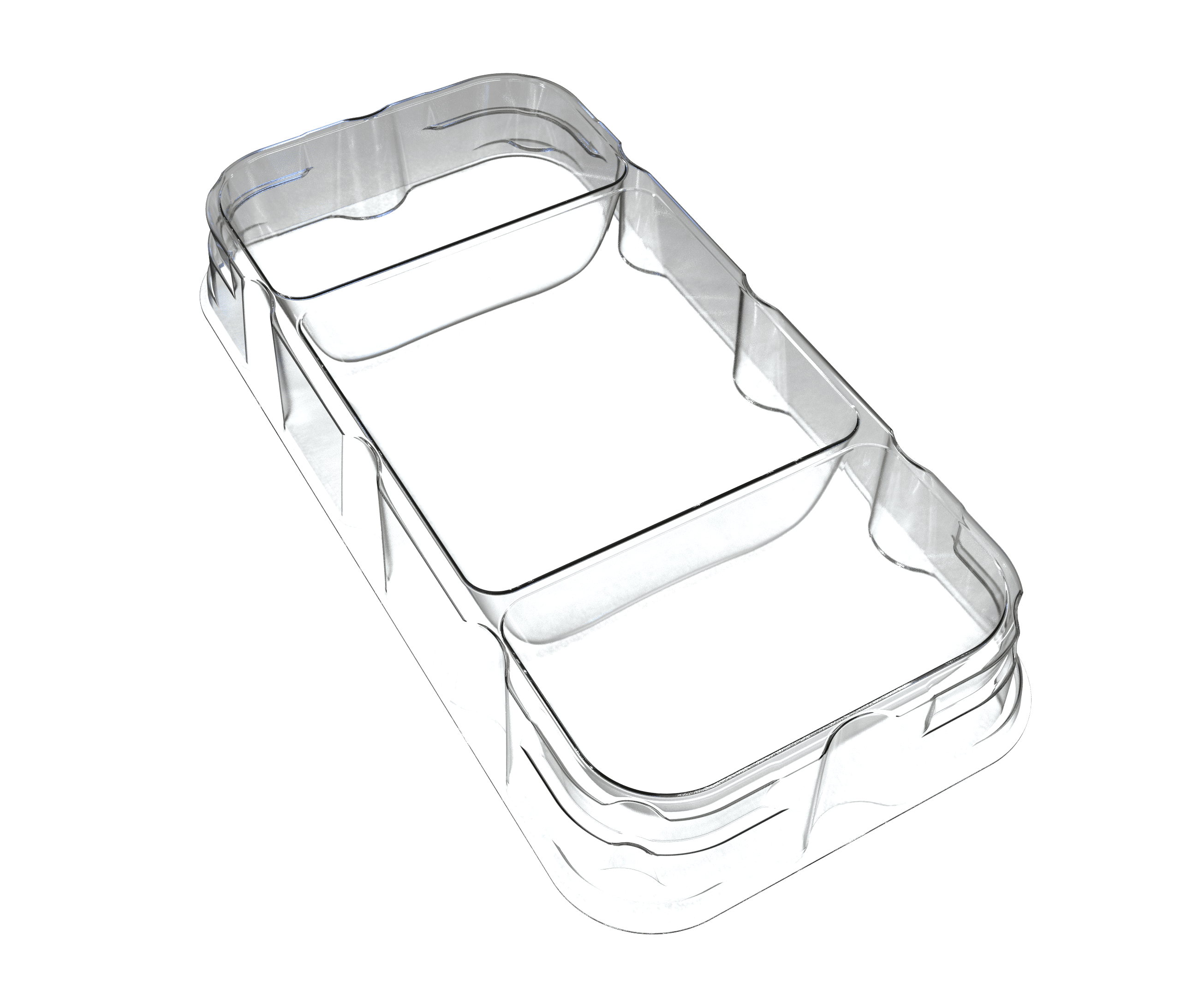 Clear 3-Cavity Y-Trayz (includes the lid)