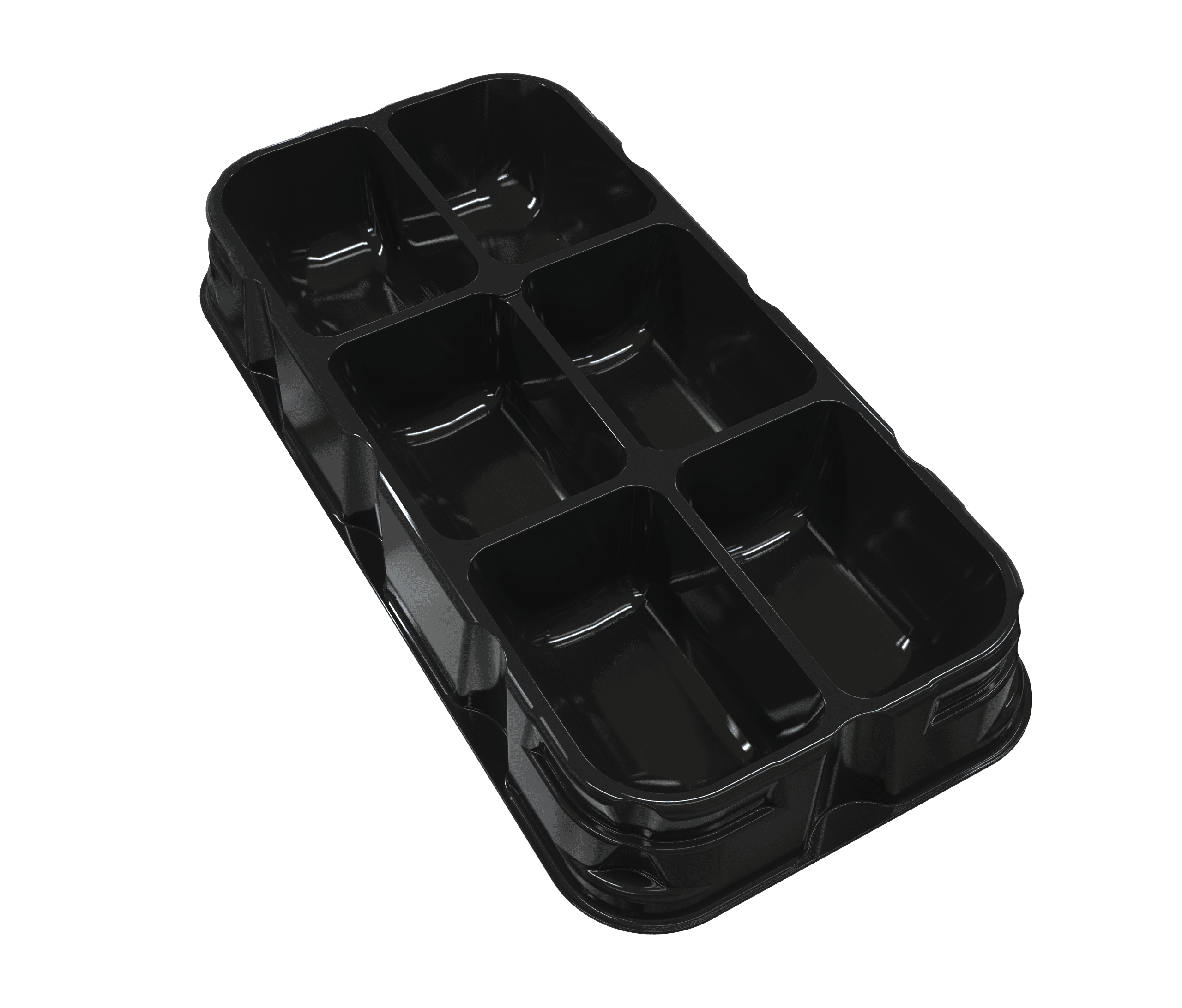 Black 6-Cavity Y-Trayz (includes the lid)